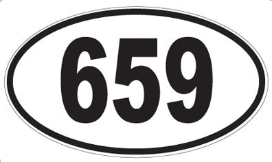 659 - Oval Sticker
