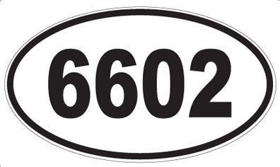 6602 - Oval Sticker