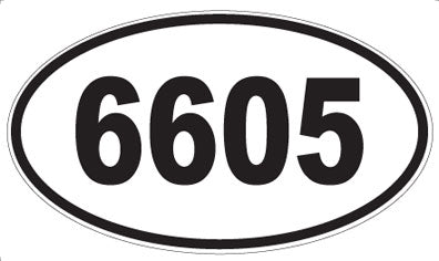 6605 - Oval Sticker