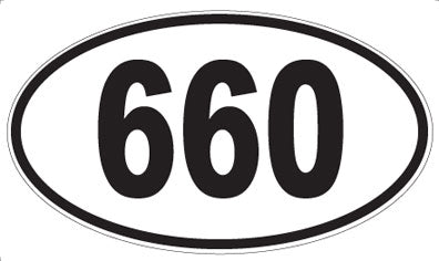 660 - Oval Sticker