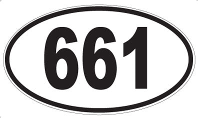 661 - Oval Sticker
