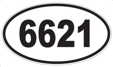 6621 - Oval Sticker