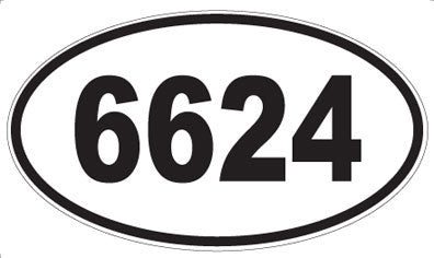 6624 - Oval Sticker