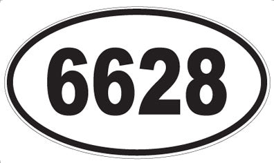6628 - Oval Sticker