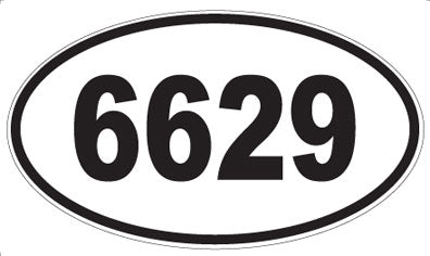 6629 - Oval Sticker