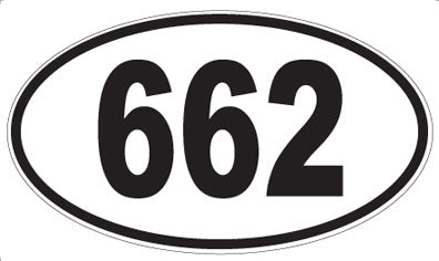 662 - Oval Sticker