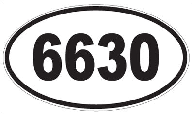 6630 - Oval Sticker