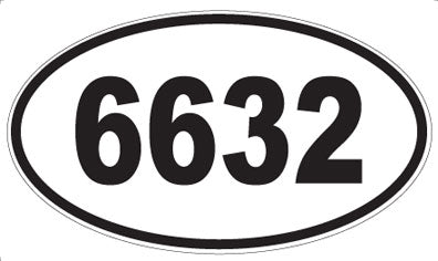 6632 - Oval Sticker