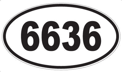 6636 - Oval Sticker