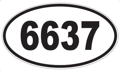 6637 - Oval Sticker