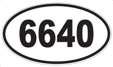 6640 - Oval Sticker