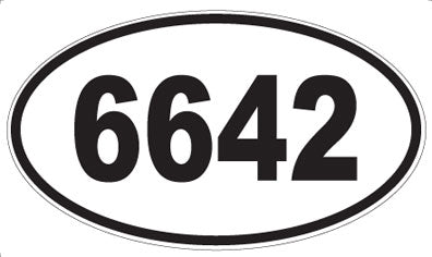 6642 - Oval Sticker