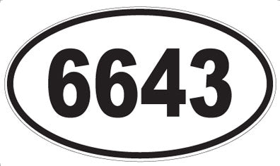 6643 - Oval Sticker