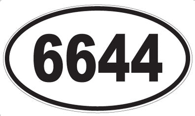 6644 - Oval Sticker