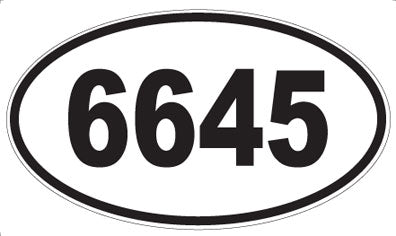 6645 - Oval Sticker