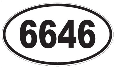 6646 - Oval Sticker