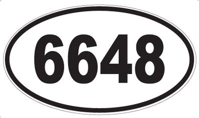 6648 - Oval Sticker