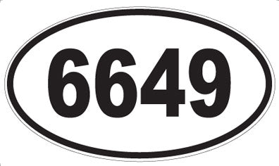 6649 - Oval Sticker