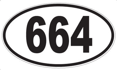 664 - Oval Sticker
