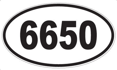 6650 - Oval Sticker