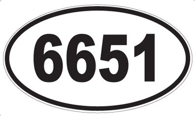 6651 - Oval Sticker