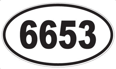 6653 - Oval Sticker