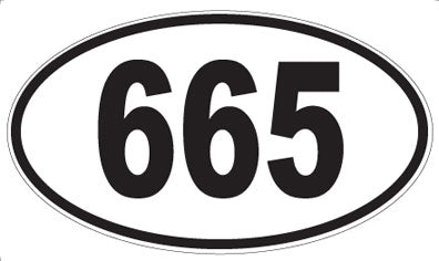 665 - Oval Sticker