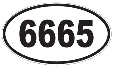 6665 - Oval Sticker