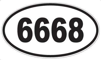 6668 - Oval Sticker