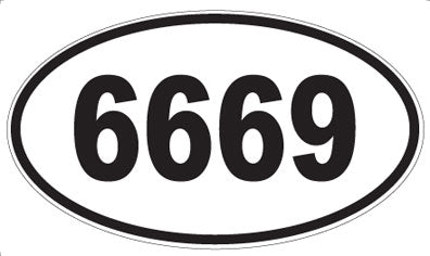 6669 - Oval Sticker