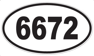 6672 - Oval Sticker
