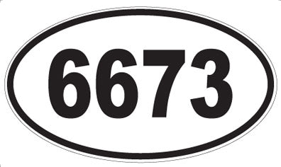 6673 - Oval Sticker