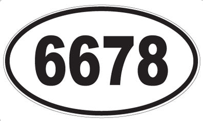6678 - Oval Sticker