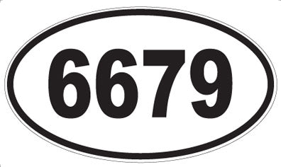 6679 - Oval Sticker