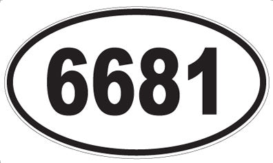 6681 - Oval Sticker