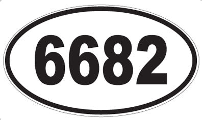 6682 - Oval Sticker