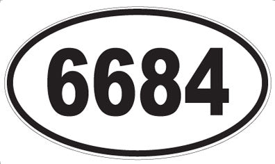6684 - Oval Sticker