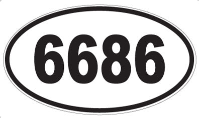 6686 - Oval Sticker