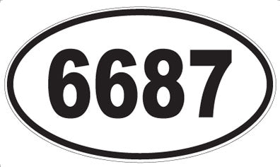 6687 - Oval Sticker