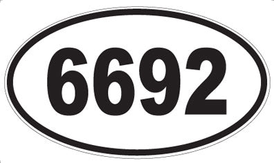 6692 - Oval Sticker