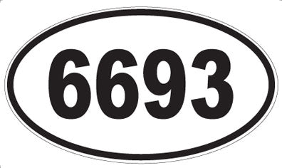 6693 - Oval Sticker