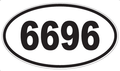 6696 - Oval Sticker