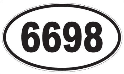 6698 - Oval Sticker