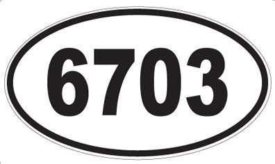 6703 - Oval Sticker