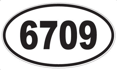 6709 - Oval Sticker