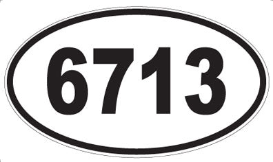 6713 - Oval Sticker