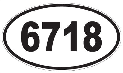 6718 - Oval Sticker