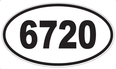 6720 - Oval Sticker