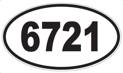 6721 - Oval Sticker
