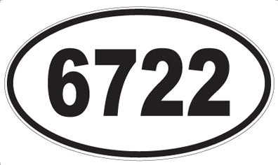 6722 - Oval Sticker